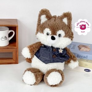 Gấu bông lớn Husky Dog mặc áo