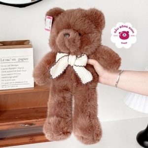 Gấu bông lớn Baby bear bow nơ sọc dọc