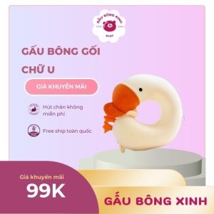 Gấu bông chữ U ruột cao su Cute goose có chân