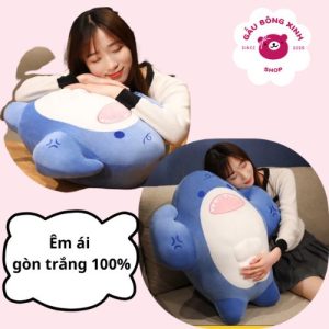 Gấu Bông Cá Mập Cơ Bắp Màu Xanh – Gấu Bông Phiên Bản ‘Nam Thần Gym’ Dành Cho Tín Đồ Thú Nhồi Bông