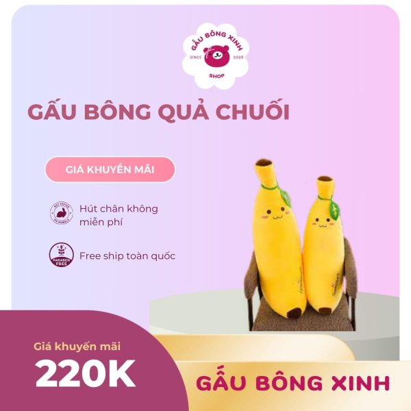 Gấu bông quả chuối khổng lồ