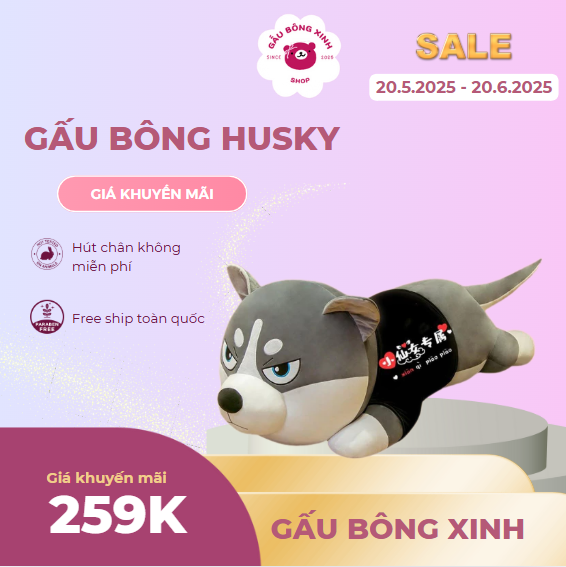 Gấu bông Husky